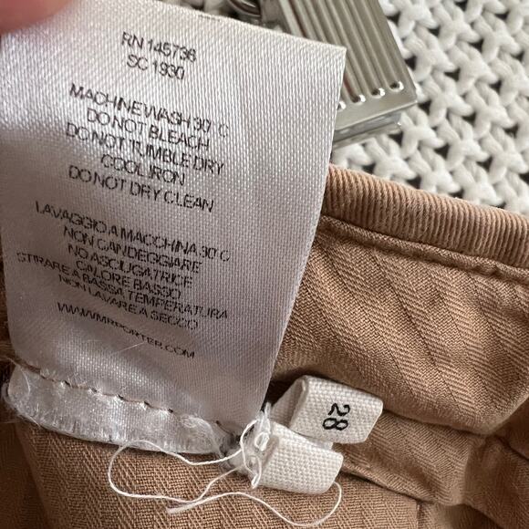 Mr P. Straight Leg Cotton-Blend Chino Pants in Sand Size 28 - Picture 9 of 13